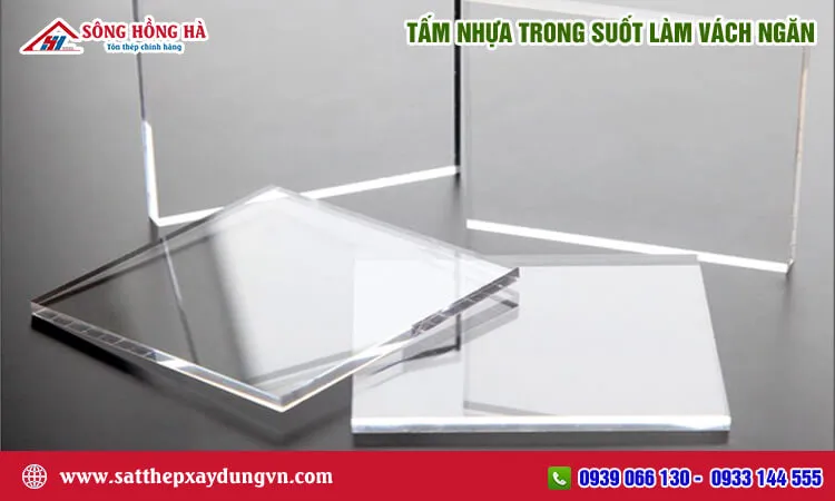 Sản phẩm tam nhua trong suot lam vach ngan satthepxaydungvn _1745079226 — Công Ty TNHH Vật Liệu Xây Dựng Thép Sông Hồng Hà — MST 0314248851