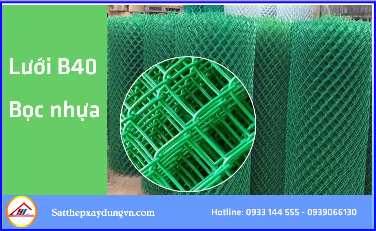Sản phẩm luoi b40 boc nhua_1637057652_1782908432 — Công Ty TNHH Vật Liệu Xây Dựng Thép Sông Hồng Hà — MST 0314248851