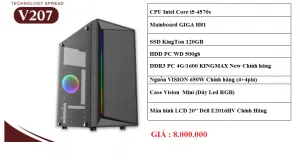 Sản phẩm small.thung pc core i5 4570s h81 ram 4gb ssd 120gb hdd 500gb1 — Công Ty TNHH TMDV Tin Học Tech Max — MST 0314276023