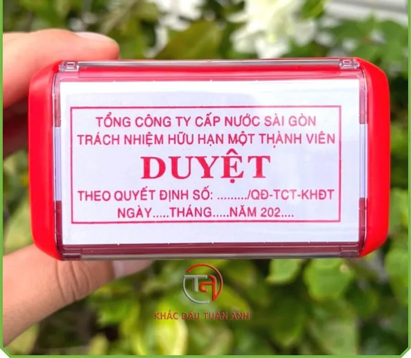 Sản phẩm con dau duyet — Công Ty TNHH MTV Khắc Dấu Tuấn Anh — MST 0314278126