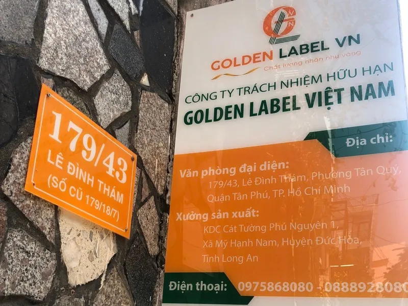 Sản phẩm dia chi — Công Ty TNHH Golden Label Việt Nam — MST 0314279391
