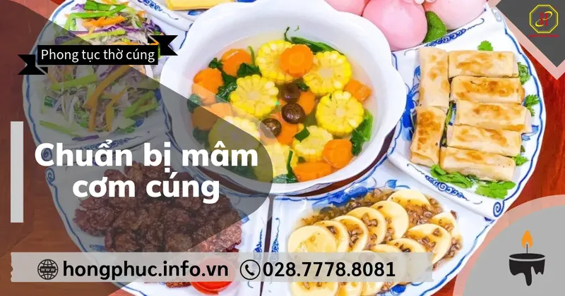 Sản phẩm Chuan bi mam com cung — Công Ty TNHH Hiệp Thương Ngành Tang Lễ Hồng Phúc — MST 0314295731