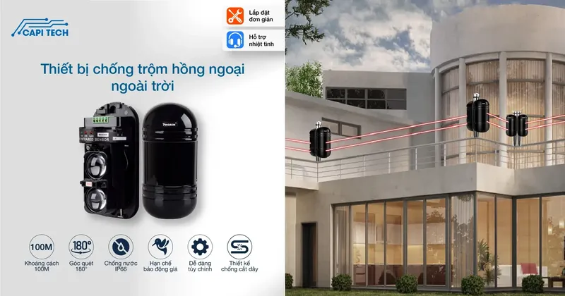 Sản phẩm thiet bi chong trom leo rao thiet bi chong trom ngoai troi 1 — Thiết Bị Chống Trộm CAPI Tech - Công Ty TNHH TM DV CAPI Tech — MST 0314300029