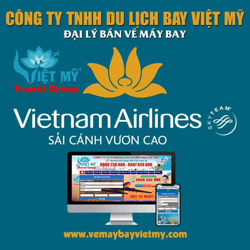 Sản phẩm ve may bay viet my vietnam airlines online — Công Ty Cổ Phần Du Lịch Vé Máy Bay Việt Mỹ — MST 0314306140