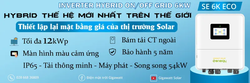 Sản phẩm Inverter Hybrid Senergy 6kW 6K ECO — Công Ty TNHH Năng Lượng Gigawatt — MST 0314312271