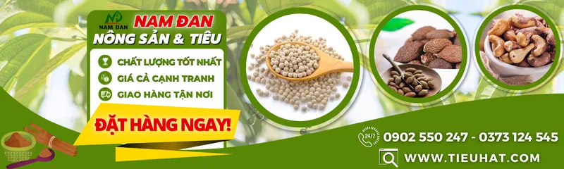 Sản phẩm tieu nam dan chat luong cao — Công Ty TNHH Mua Bán Nông Sản Và Chế Biến Tiêu Nam Đan — MST 0314362755