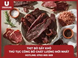 Sản phẩm thu tuc cong bo chat luong thit bo say kho moi nhat 2026 250x188 — Công Ty TNHH VINAUCARE — MST 0314406829
