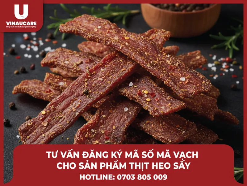 Sản phẩm tu van dang ky ma so ma vach cho san pham thit heo say — Công Ty TNHH VINAUCARE — MST 0314406829
