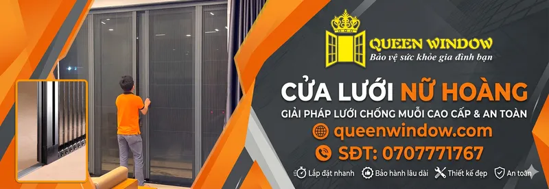 Sản phẩm cua di luoi xep xich khong ray (1) — Cửa Lưới Nữ Hoàng - Công Ty TNHH Cửa Lưới Nữ Hoàng — MST 0314408600