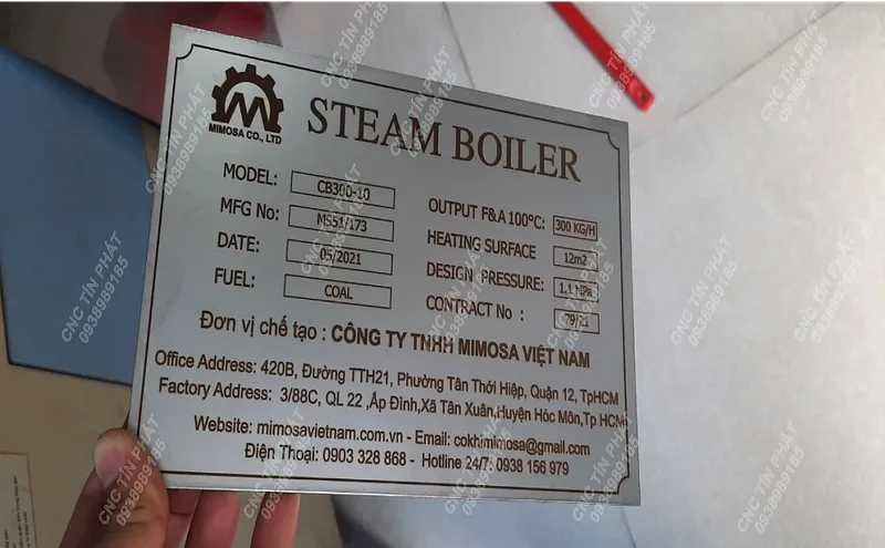 Sản phẩm khac laser tren kim loai cnc tin phat 1 1 — Cắt Khắc Laser Tín Phát - Công Ty TNHH CNC Tín Phát — MST 0314415333