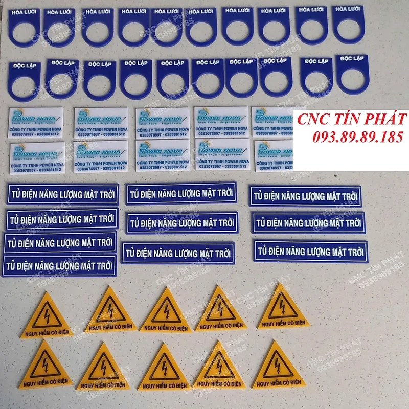 Sản phẩm lam tem nhan mica tu dien theo yeu cau cnc tin phat — Cắt Khắc Laser Tín Phát - Công Ty TNHH CNC Tín Phát — MST 0314415333