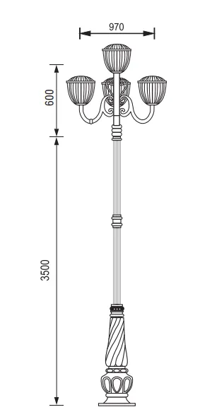 Sản phẩm SLC BANIAN TULIP — Trụ Đèn Chiếu Sáng SALICO - Công Ty TNHH Đầu Tư Và Phát Triển SALICO — MST 0314444951