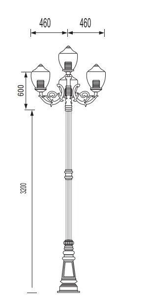 Sản phẩm SLC PINE ZELDA — Trụ Đèn Chiếu Sáng SALICO - Công Ty TNHH Đầu Tư Và Phát Triển SALICO — MST 0314444951