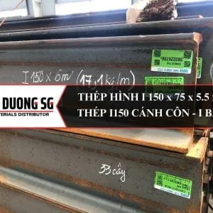 Sản phẩm Thep hinh I 150 x 75 x 5.5 x 9.5 Thep I150 canh con I Beam Thep hinh nhap khau 300x300 — Công Ty TNHH TM DV Vật Liệu Xây Dựng Đông Dương SG — MST 0314451282