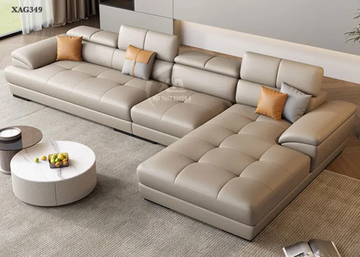 Sản phẩm Sofa goc L boc da XAG349 tai Noi That Xuyen A 700x500 — Sofa Xuyên Á - Công Ty TNHH SX TM DV Nội Thất Xuyên Á — MST 0314478407
