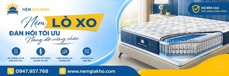 Sản phẩm nem lo xo gia kho 1 — Nệm Giá Kho - Công Ty TNHH Nội Thất Hưng Phát — MST 0314503692