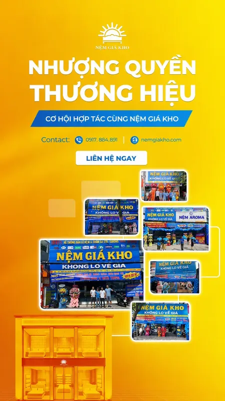 Sản phẩm nhuong quyen — Nệm Giá Kho - Công Ty TNHH Nội Thất Hưng Phát — MST 0314503692