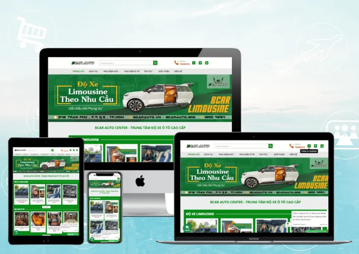 Sản phẩm anh thiet ke website o to do xe chuyen nghiep — Công Ty Cổ Phần Công Nghệ Vidoco — MST 0314503741