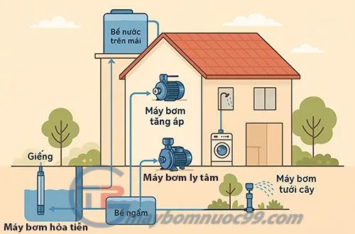 Sản phẩm So do minh hoa lap dat bom nuoc gia dinh 500x330 — Máy Bơm Thuận Phú - Công Ty TNHH Thuận Phú Group — MST 0314504921