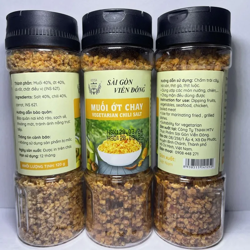 Sản phẩm 1715744103 muoi ot chay — Công Ty TNHH Một Thành Viên Thực Phẩm Sài Gòn Viễn Đông — MST 0314578874