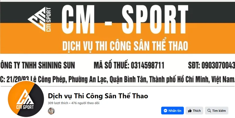 Sản phẩm fanpage — CM Sport - Công Ty TNHH Shining Sun — MST 0314598711
