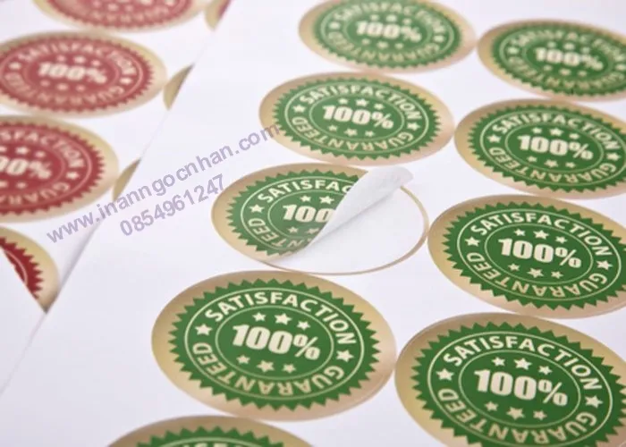 Sản phẩm decal giấy — In ấn Ngọc Nhân - Công Ty TNHH Thiết Kế Quảng Cáo In ấn Ngọc Nhân — MST 0314617812