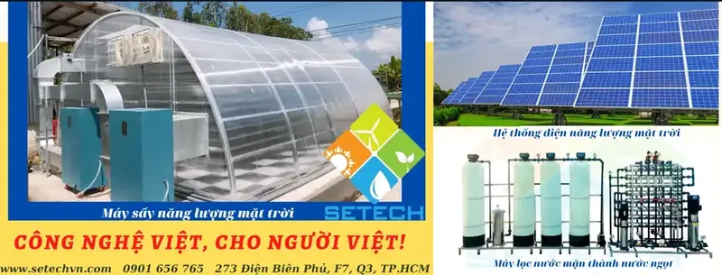 Sản phẩm May say nang luong mat troi May loc nuoc man He thong dien mat troi — Công Ty Cổ Phần Công Nghệ Năng Lượng Bền Vững Việt Nam — MST 0314626895