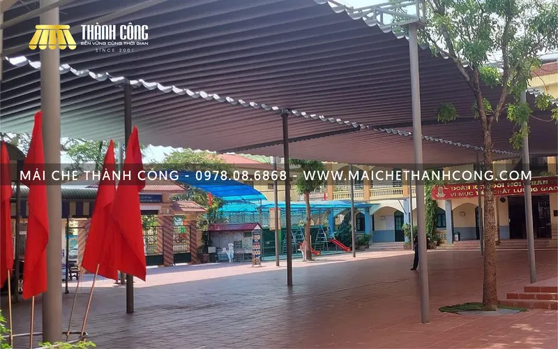 Sản phẩm mai che truong hoc 11 — Lắp Đặt Mái Che Mái Hiên HCM - Công Ty TNHH Cơ Khí Mái Hiên Vạn Thành Công — MST 0314641903