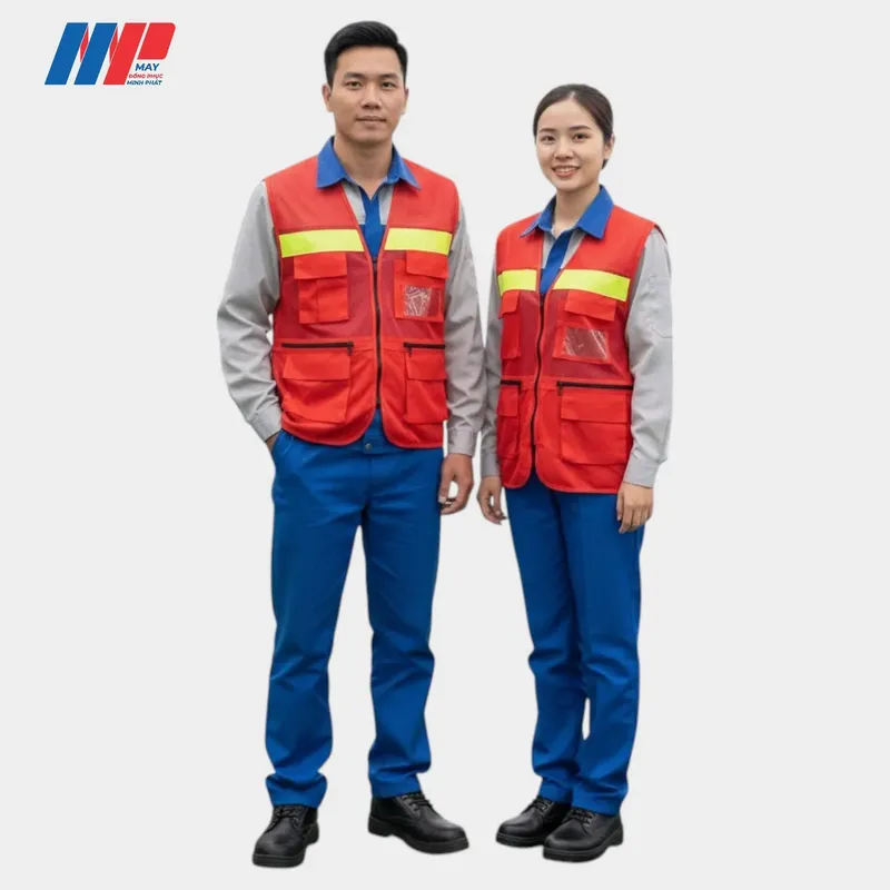 Sản phẩm ao gile bao ho — Công Ty TNHH Dệt May Minh Phát — MST 0314650224