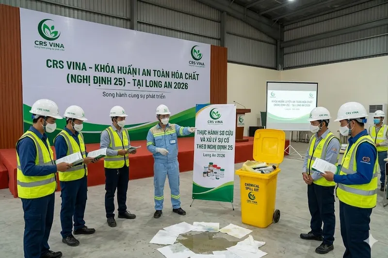 Sản phẩm Huan luyen an toan hoa chat nghi dinh 25 tai Long An1 — Công ty CP Tư Vấn Môi Trường Và Chứng Nhận CRS VINA — MST 0314662477