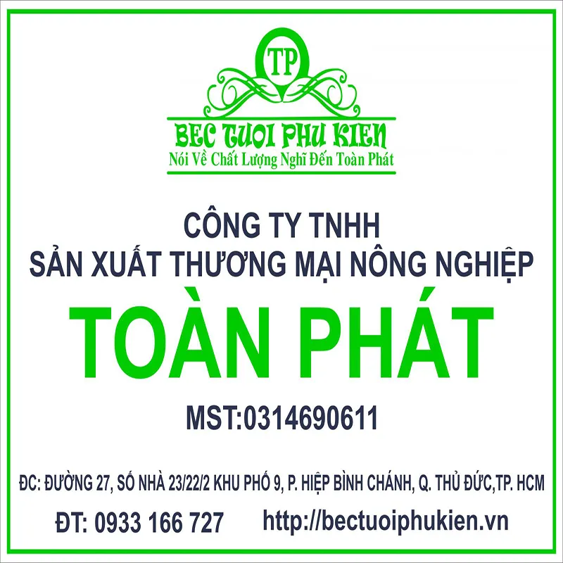 Văn phòng Công Ty TNHH Sản Xuất Thương Mại Nông Nghiệp Toàn Phát #? — MST 0314690611