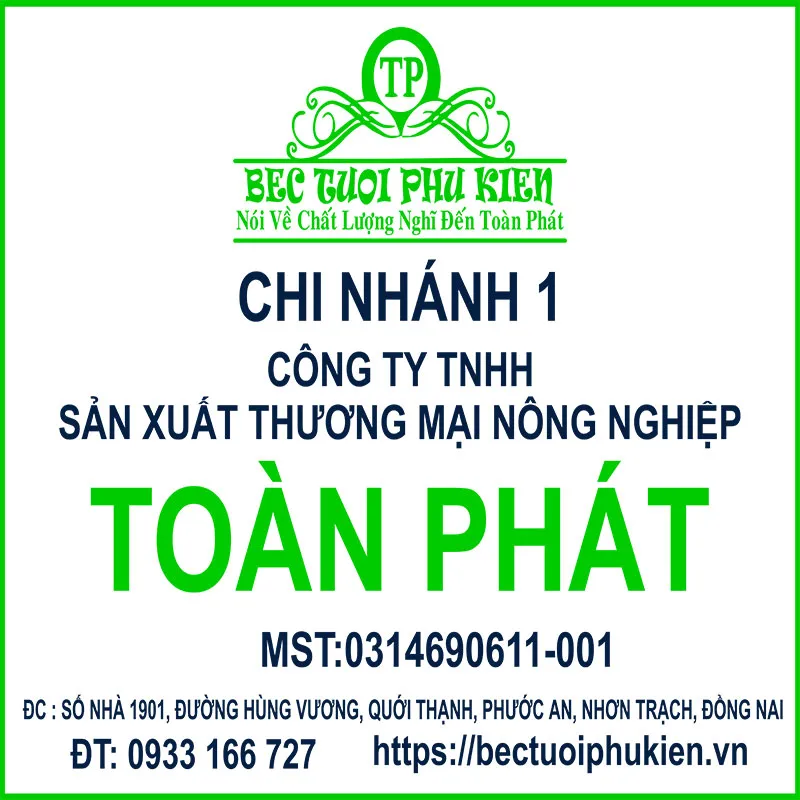 Sản phẩm chi nhanh 01 toan phat agri — Công Ty TNHH Sản Xuất Thương Mại Nông Nghiệp Toàn Phát — MST 0314690611