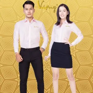 Sản phẩm dong phuc ao so mi nam nu tay dai cong so cao cap dongphucthinhvuong.com mau hong nhat hong kem hong phan 10 300x300 — Công Ty TNHH Thời Trang Thịnh Vượng — MST 0314696966
