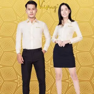 Sản phẩm dong phuc ao so mi nam nu tay dai cong so cao cap dongphucthinhvuong.com mau vang kem vang nhat 7 300x300 — Công Ty TNHH Thời Trang Thịnh Vượng — MST 0314696966