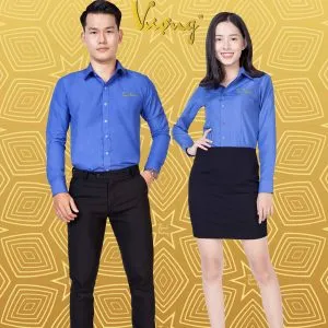 Sản phẩm dong phuc ao so mi nam nu tay dai cong so cao cap dongphucthinhvuong.com mau xanh bien dam 6 300x300 — Công Ty TNHH Thời Trang Thịnh Vượng — MST 0314696966