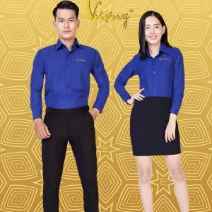 Sản phẩm dong phuc ao so mi nam nu tay dai cong so cao cap dongphucthinhvuong.com mau xanh bien dam xanh bich 12 300x300 — Công Ty TNHH Thời Trang Thịnh Vượng — MST 0314696966