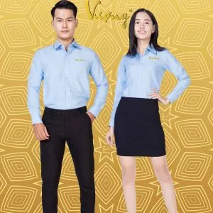 Sản phẩm dong phuc ao so mi nam nu tay dai cong so cao cap dongphucthinhvuong.com mau xanh bien nhat 26 300x300 — Công Ty TNHH Thời Trang Thịnh Vượng — MST 0314696966