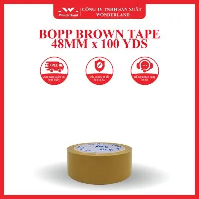 Sản phẩm BOPP BROWN TAPE 48MM 100 YDS 1 400x400 — Công Ty TNHH Sản Xuất Wonderland — MST 0314705307