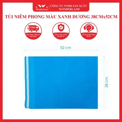 Sản phẩm TUI NIEM PHONG MAU XANH DUONG 38CM 52CM 400x400 — Công Ty TNHH Sản Xuất Wonderland — MST 0314705307