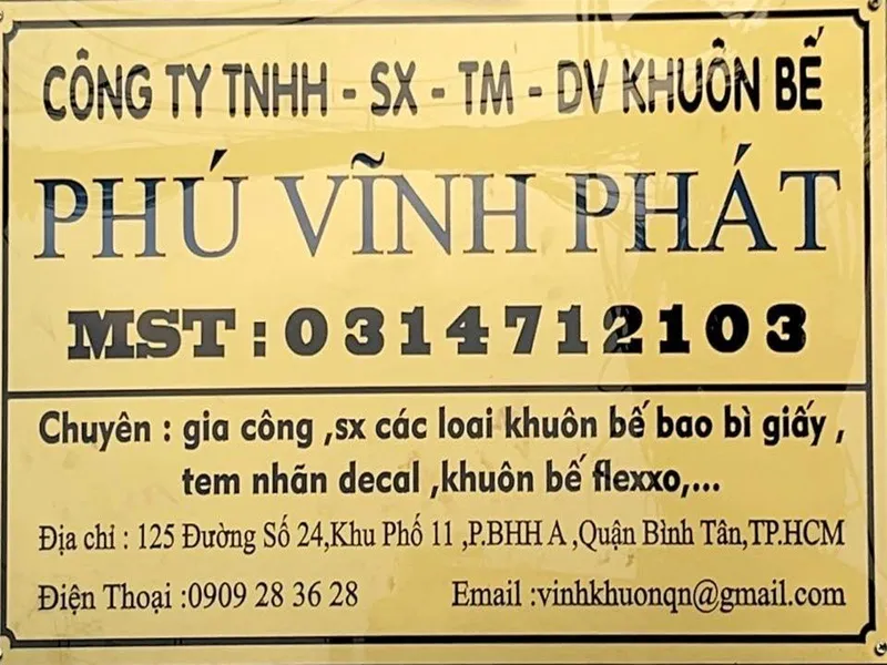 Sản phẩm z4486039424995_db6557ddabfa6529decc506c3fa0de5b — Khuôn Bế Phú Vĩnh Phát - Công Ty TNHH Sản Xuất Thương Mại Dịch Vụ Phú Vĩnh Phát — MST 0314712103