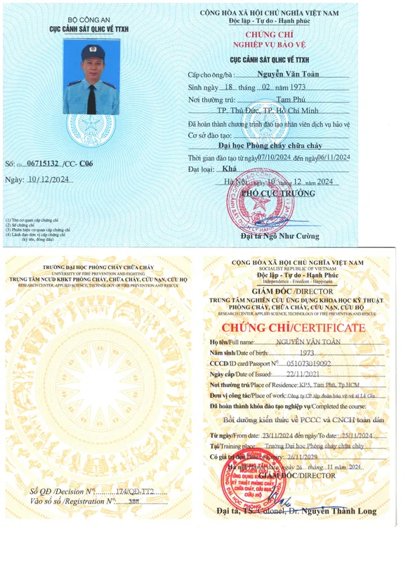 Sản phẩm nguyen van toan — Bảo Vệ Lê Gia - Công Ty Cổ Phần Tập Đoàn Bảo Vệ - Vệ Sĩ Lê Gia — MST 0314737355
