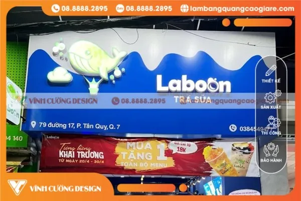 Sản phẩm lam bang hieu quan 7 bang hieu quang cao dep hien dai phu my hung — Công Ty TNHH Quảng Cáo Thương Mại Xây Dựng Phạm Gia Decor — MST 0314745613