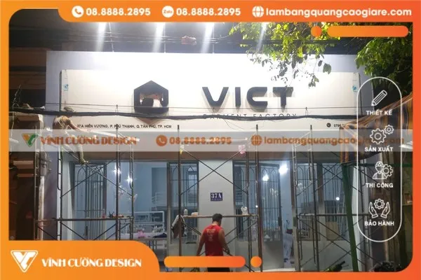 Sản phẩm lam bang hieu quan go vap thiet ke thi cong bang hieu chuyen nghiep — Công Ty TNHH Quảng Cáo Thương Mại Xây Dựng Phạm Gia Decor — MST 0314745613