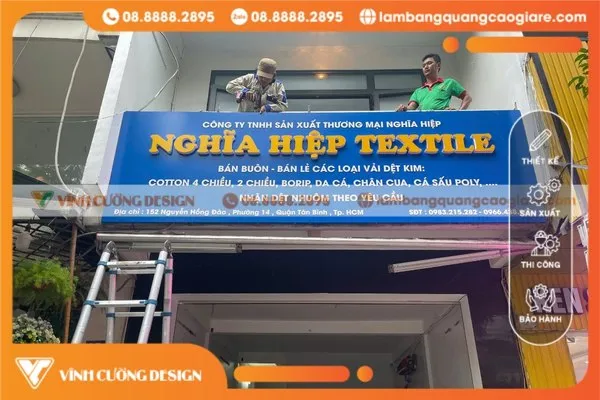 Sản phẩm lam bang hieu quan tan binh thi cong bang hieu dep gia tot — Công Ty TNHH Quảng Cáo Thương Mại Xây Dựng Phạm Gia Decor — MST 0314745613