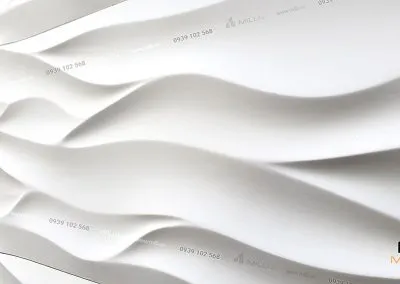 Sản phẩm gach 3D mau luon song lon op tuong Milli mau moi mau trang 400x284 — Công Ty TNHH Vật Liệu Xây Dựng MILLI — MST 0314747346