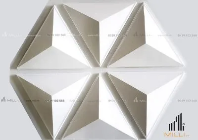Sản phẩm gach 3D tam giac op tuong Milli mau moi mau trang 400x284 — Công Ty TNHH Vật Liệu Xây Dựng MILLI — MST 0314747346