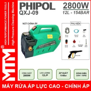 Sản phẩm Ban may rua xe ap luc cao 220V 2800W 12L 154Bar Phipol QXJ09 loi dong chinh ap chinh hang 300x300 — Công Ty TNHH Thương Mại Dịch Vụ Điện Máy Thông Minh — MST 0314770585