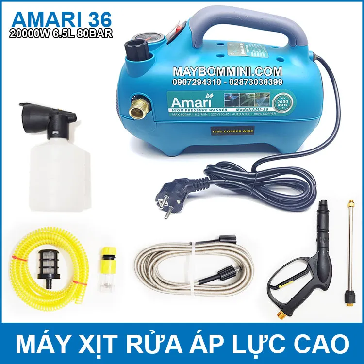 Sản phẩm May bom xit rua ve sinh may lanh 220V 2000W Amari 36 — Công Ty TNHH Thương Mại Dịch Vụ Điện Máy Thông Minh — MST 0314770585