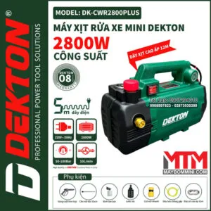 Sản phẩm May rua xe ap luc cao 220V 2800W 10L Dekton DK CWR2800PLUS 300x300 — Công Ty TNHH Thương Mại Dịch Vụ Điện Máy Thông Minh — MST 0314770585