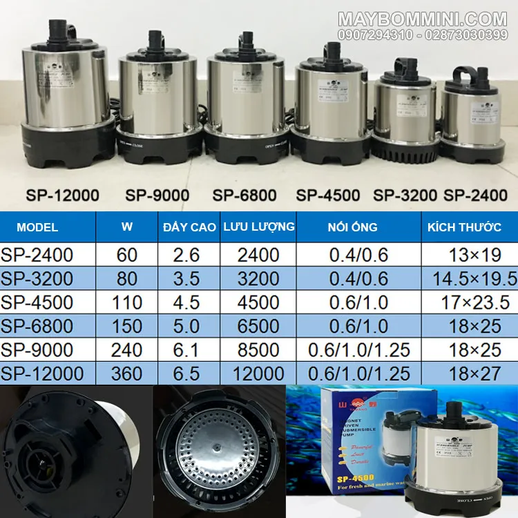 Sản phẩm Thong so ky thuat may bom chim inox yamano — Công Ty TNHH Thương Mại Dịch Vụ Điện Máy Thông Minh — MST 0314770585